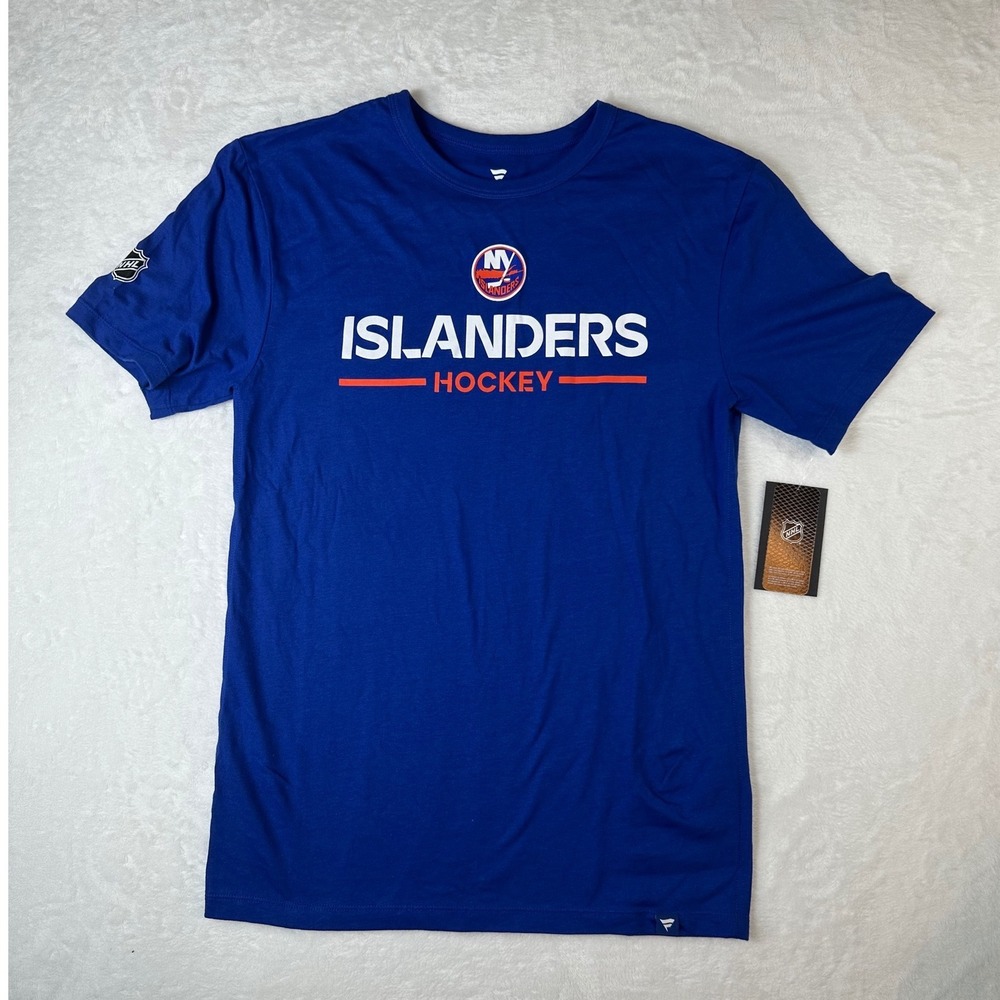 Fanatics New York Islanders Hockey T-Shirt Mens Small Blue NHL Fan Gear NWT
